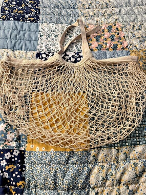 Nike Floral Net Tote in Beige & Yellow